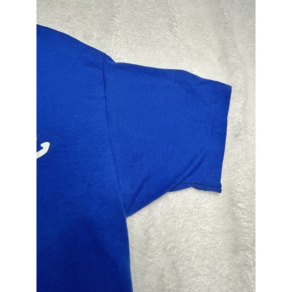 Vintage 80's The Pilgrimage Blue Single Stitch Graphic T-Shirt Size Medium - Picture 4 of 8